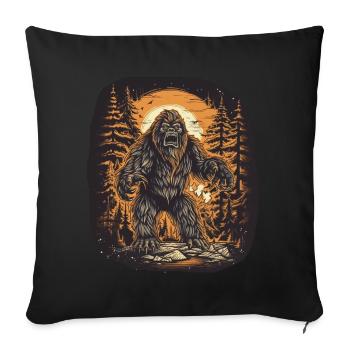 Cryptozoology Sasquatch Yeti Creepy Bigfoot - Sofa pillowcase 17,3'' x 17,3'' (45 x 45 cm) - black - Front