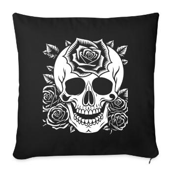 Horror Skull Skull Art Skull Gothic Heavy Metal - Sofa pillowcase 17,3'' x 17,3'' (45 x 45 cm) - black - Front
