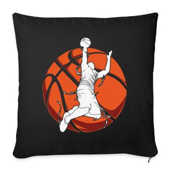 Basketball Basketballer - Sofakissenbezug 45 x 45 cm - Schwarz - Vorne