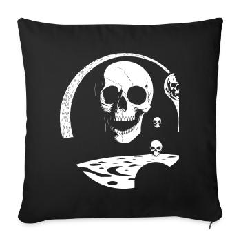 Horror Skull Skull Art Skull Gothic Heavy Metal - Sofa pillowcase 17,3'' x 17,3'' (45 x 45 cm) - black - Front