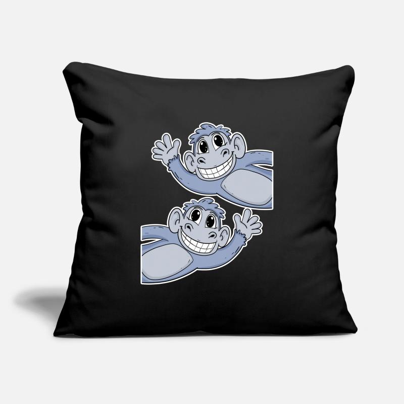 Singe Singe Housse de coussin décorative 45 x 45 cm