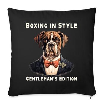 Boxe avec style - Housse de coussin décorative 45 x 45 cm - noir - Devant