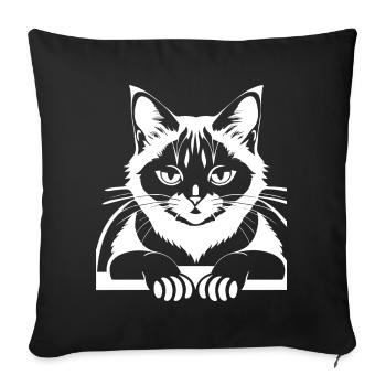 Fairycore Ästhetik Skelett Fee Goth Grunge G - Sofakissenbezug 45 x 45 cm - Schwarz - Vorne
