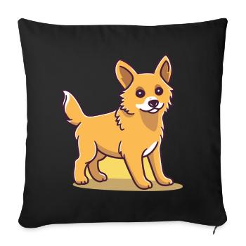 Cute dog design for dog owners - Sofa pillowcase 17,3'' x 17,3'' (45 x 45 cm) - black - Front