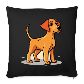 Cute dog design for dog owners - Sofa pillowcase 17,3'' x 17,3'' (45 x 45 cm) - black - Front