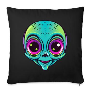 Süßes Halloween Alien - Sofakissenbezug 45 x 45 cm - Schwarz - Vorne