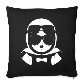 Lustiges Kleinkind mit Sonnenbrille Cooles Baby - Sofakissenbezug 45 x 45 cm - Schwarz - Vorne