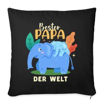 Best Dad in the World Design for Father's Day - Sofa pillowcase 17,3'' x 17,3'' (45 x 45 cm) - black - Front