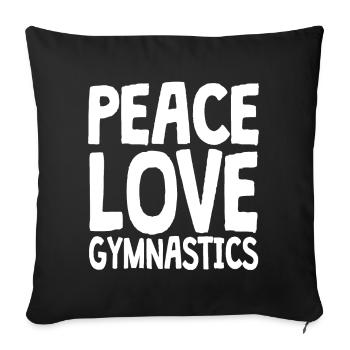 Elegant ballet dancer with graceful movements - Sofa pillowcase 17,3'' x 17,3'' (45 x 45 cm) - black - Front