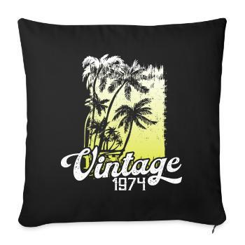 This legend was born in 1974 Birthday Retro - Sofa pillowcase 17,3'' x 17,3'' (45 x 45 cm) - black - Front