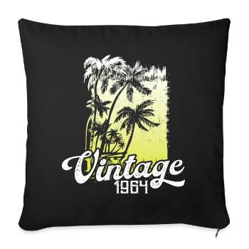 This legend was born in 1964 Birthday Retro - Sofa pillowcase 17,3'' x 17,3'' (45 x 45 cm) - black - Front
