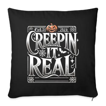 Creepin' It Real - Elegant Halloween Shirt - Sofa pillowcase 17,3'' x 17,3'' (45 x 45 cm) - black - Front