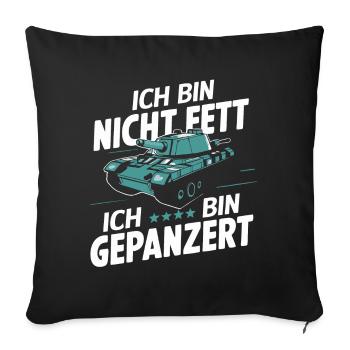Tanks Main Battle Tanks Tank Tanks Tank Drivers - Sofa pillowcase 17,3'' x 17,3'' (45 x 45 cm) - black - Front