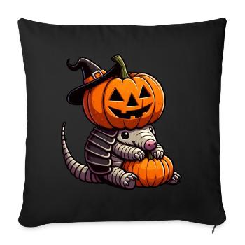 Cute Halloween Armadillo Witch Pumpkin - Sofa pillowcase 17,3'' x 17,3'' (45 x 45 cm) - black - Front