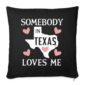 Texas State Texans Texas - Sofa pillowcase 17,3'' x 17,3'' (45 x 45 cm) - black - Front