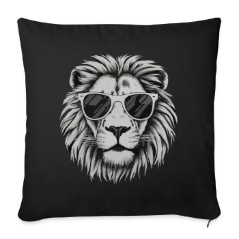Lion Lion Animal Africa - Sofa pillowcase 17,3'' x 17,3'' (45 x 45 cm) - black - Front