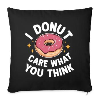 Donut Donuts Candy Bagel - Sofa pillowcase 17,3'' x 17,3'' (45 x 45 cm) - black - Front