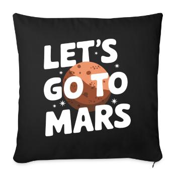 Mars Planète Planète Système Solaire - Housse de coussin décorative 45 x 45 cm - noir - Devant