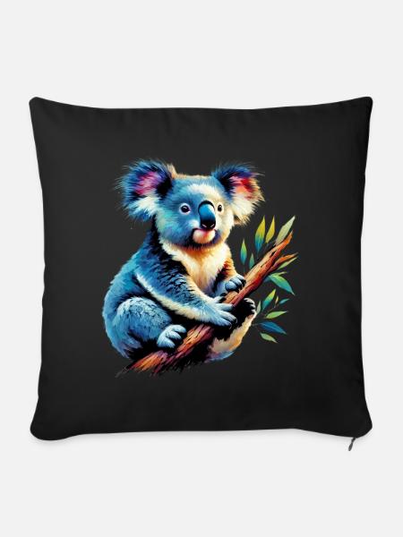 Koala - Sofakissenbezug 45 x 45 cm - Schwarz