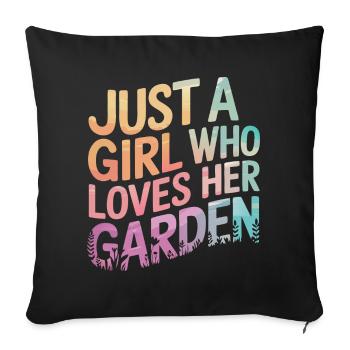 Gardener Garden Plants Gardening - Sofa pillowcase 17,3'' x 17,3'' (45 x 45 cm) - black - Front