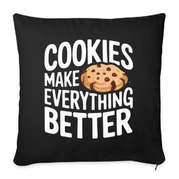 Cookies Cookie Biscuits Biscuits Chocolate - Sofa pillowcase 17,3'' x 17,3'' (45 x 45 cm) - black - Front