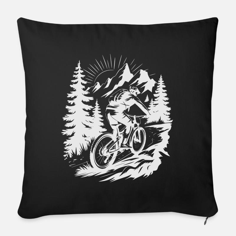 VTT VTT - Housse de coussin décorative 45 x 45 cm - noir