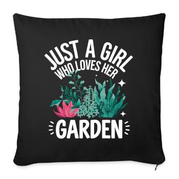 Gardener Garden Plants Gardening - Sofa pillowcase 17,3'' x 17,3'' (45 x 45 cm) - black - Front