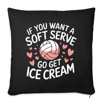 Joueurs de volley-ball Joueurs de beach-volley - Housse de coussin décorative 45 x 45 cm - noir - Devant