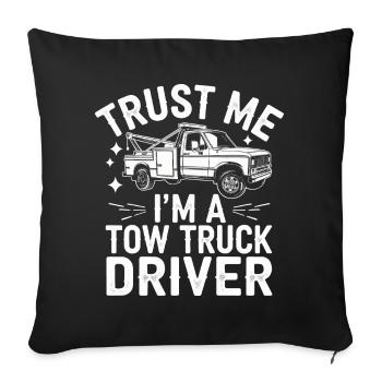 Tow Truck Truck Tow Truck - Sofa pillowcase 17,3'' x 17,3'' (45 x 45 cm) - black - Front