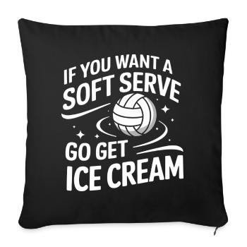 Joueurs de volley-ball Joueurs de beach-volley - Housse de coussin décorative 45 x 45 cm - noir - Devant