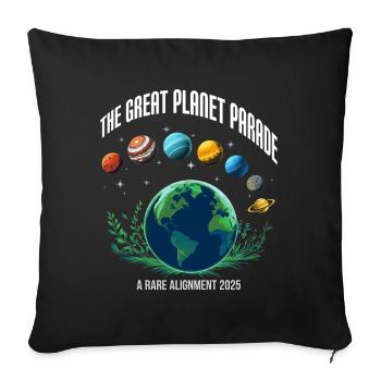 La Grande Parade des Planètes 2025 - Housse de coussin décorative 45 x 45 cm - noir - Devant