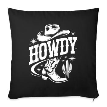Western Cowboy Design pour les vêtements - Housse de coussin décorative 45 x 45 cm - noir - Devant