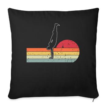 Équilibre sur les mains - Housse de coussin décorative 45 x 45 cm - noir - Devant