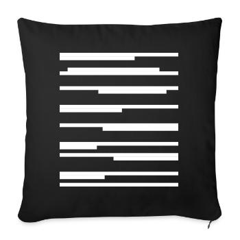 Conception de lignes géométriques - Housse de coussin décorative 45 x 45 cm - noir - Devant