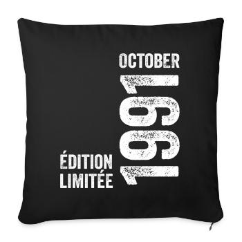 Légendes Octobre 1991 Millésime Octobre 1991 Rétro - Housse de coussin décorative 45 x 45 cm - noir - Devant