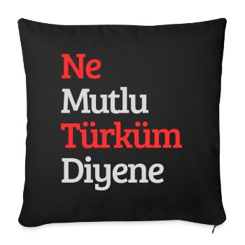 Design de la dinde - Housse de coussin décorative 45 x 45 cm - noir - Devant