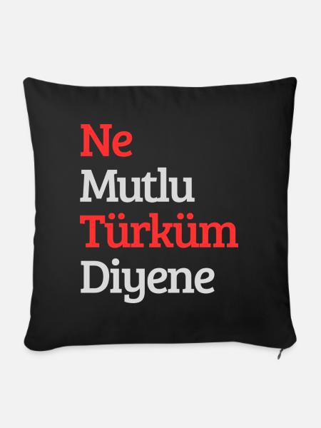 Turkei Design - Sofakissenbezug 45 x 45 cm - Schwarz