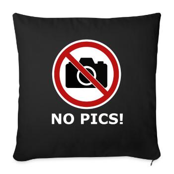 No photo icon - Sofa pillowcase 17,3'' x 17,3'' (45 x 45 cm) - black - Front