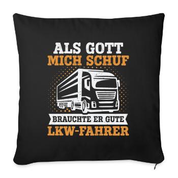Truck Driver Truck Driver Trucker Truck Driver - Sofa pillowcase 17,3'' x 17,3'' (45 x 45 cm) - black - Front