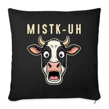 Dungk-uh Cow Funny Pun Saying Humor Animal - Sofa pillowcase 17,3'' x 17,3'' (45 x 45 cm) - black - Front