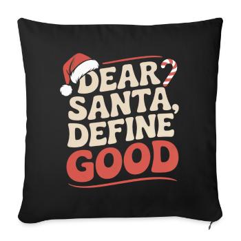 sarcastic Christmas design - Sofa pillowcase 17,3'' x 17,3'' (45 x 45 cm) - black - Front