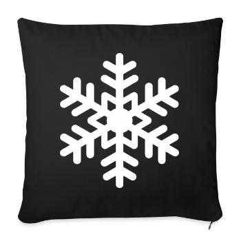 Neige Flake - Housse de coussin décorative 45 x 45 cm - noir - Devant