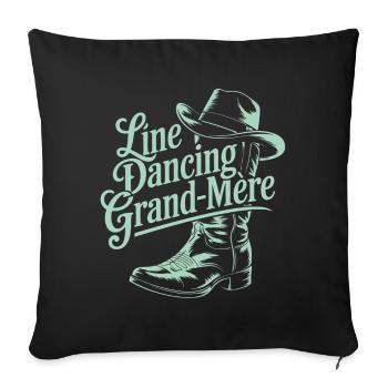 Line Dancing Grandma - Sofa pillowcase 17,3'' x 17,3'' (45 x 45 cm) - black - Front