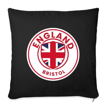 England Bristol emblem - Sofa pillowcase 17,3'' x 17,3'' (45 x 45 cm) - black - Front