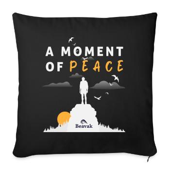 Moment of Peace Silhouette  "A Moment of Peace" - Sofa pillowcase 17,3'' x 17,3'' (45 x 45 cm) - black - Front