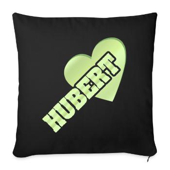 Geschenk für Hubert - Sofakissenbezug 45 x 45 cm - Schwarz - Vorne