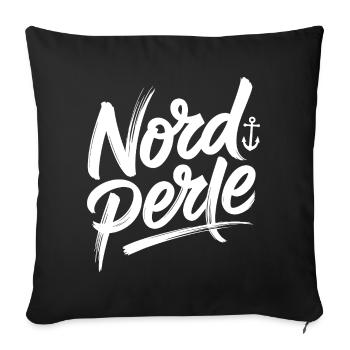 Nordperle Hamburg North Sea Baltic Sea North German Deern - Sofa pillowcase 17,3'' x 17,3'' (45 x 45 cm) - black - Front
