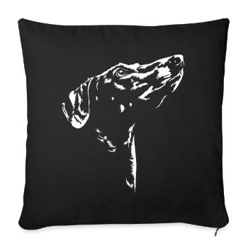 Azawakh Silhouette Greyhounds Greyhound Wilsigns - Sofa pillowcase 17,3'' x 17,3'' (45 x 45 cm) - black - Front