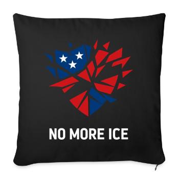 Arrêtez le cœur de protestation contre l’expulsion - Housse de coussin décorative 45 x 45 cm - noir - Devant