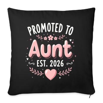 Tante 2026 Tante 2026 Promue Tante 2026 - Housse de coussin décorative 45 x 45 cm - noir - Devant